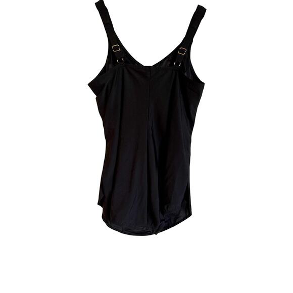 Lands End Sz 20W/L Slender Suit Tummy Control Skirted One Piece Swimsuit - Picture 8 of 9